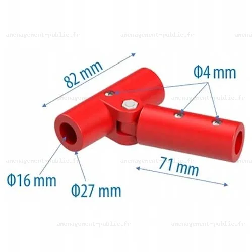 Pièce de connexion articulé pour filet d’aire de jeu
